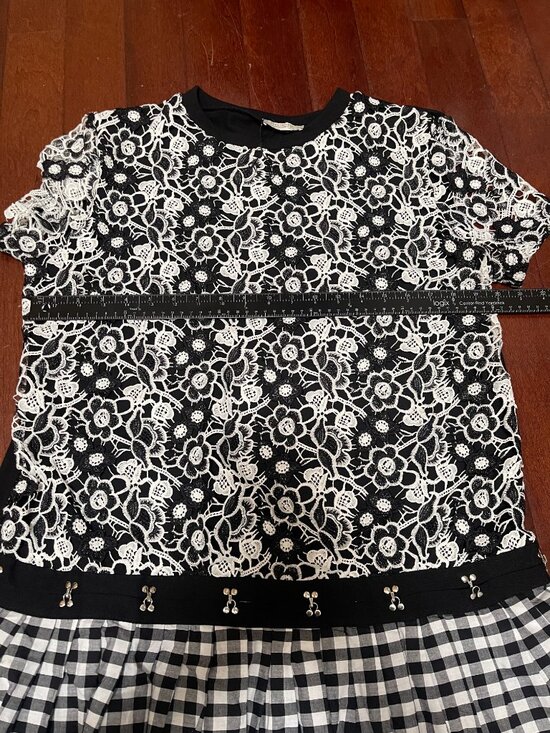 Zara Trafaluc lace & gingham dress 🖤🤍 - Picture 4 of 8